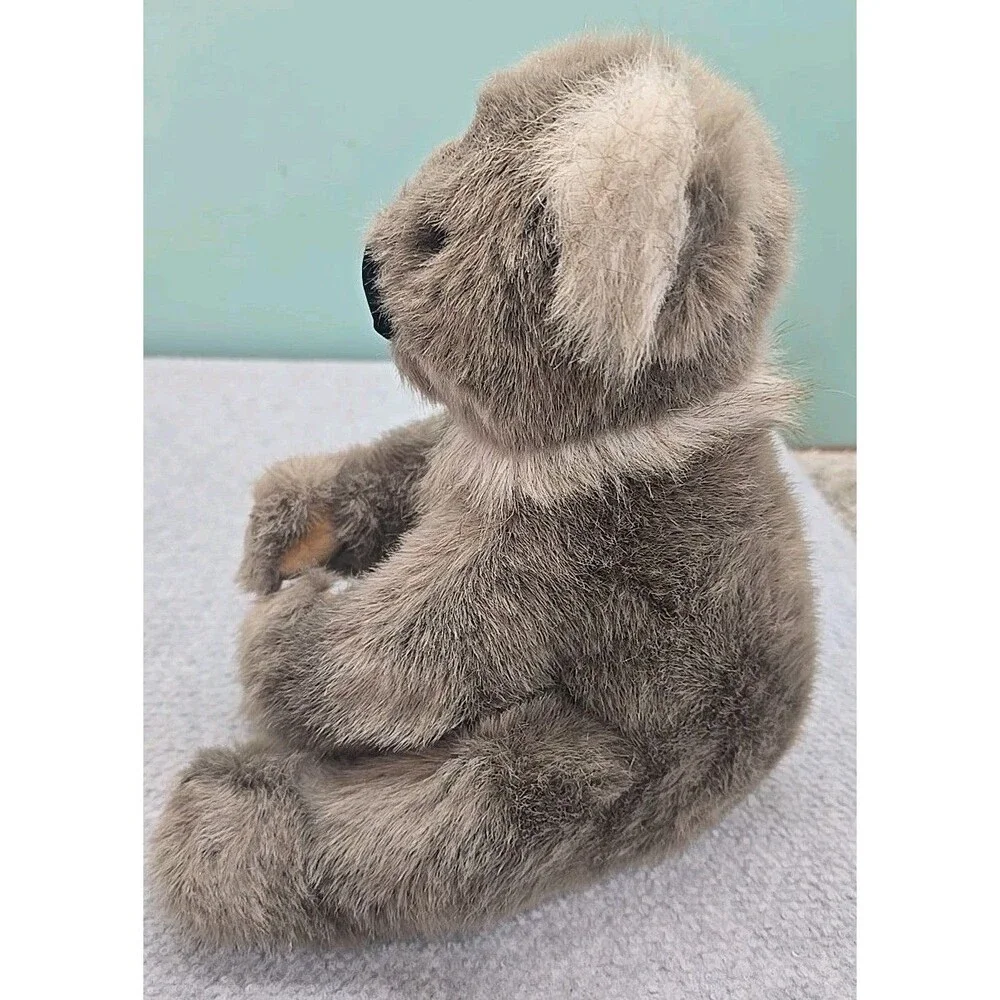 Vintage 1986  Gund KOALA Bear Suede Nose Tan Paws Gray